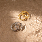 Double-Layer White Zircon Ring