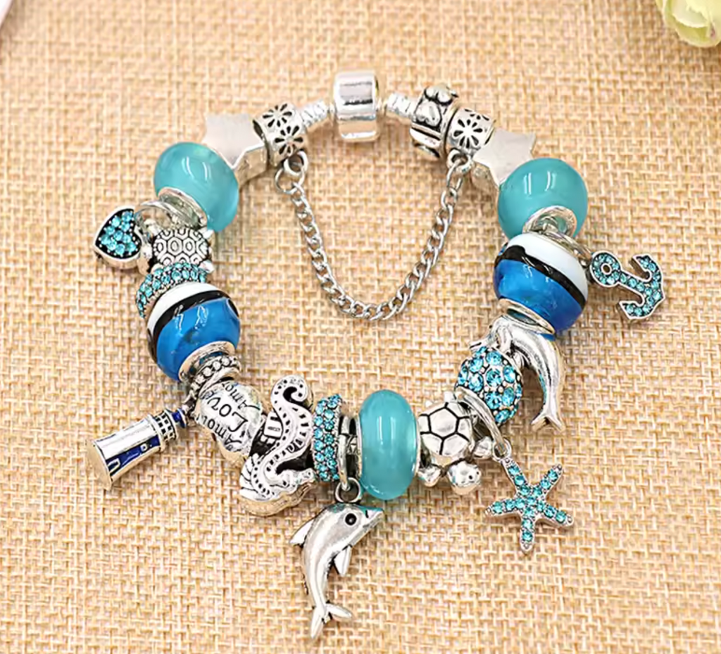Classic Dolphin Charm Bracelet