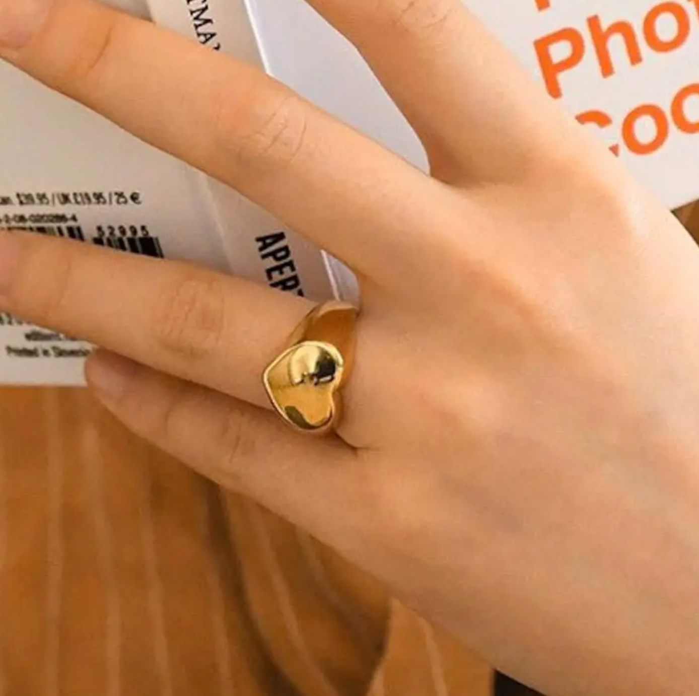 Romantic Heart Shaped Stainless Steel Ring