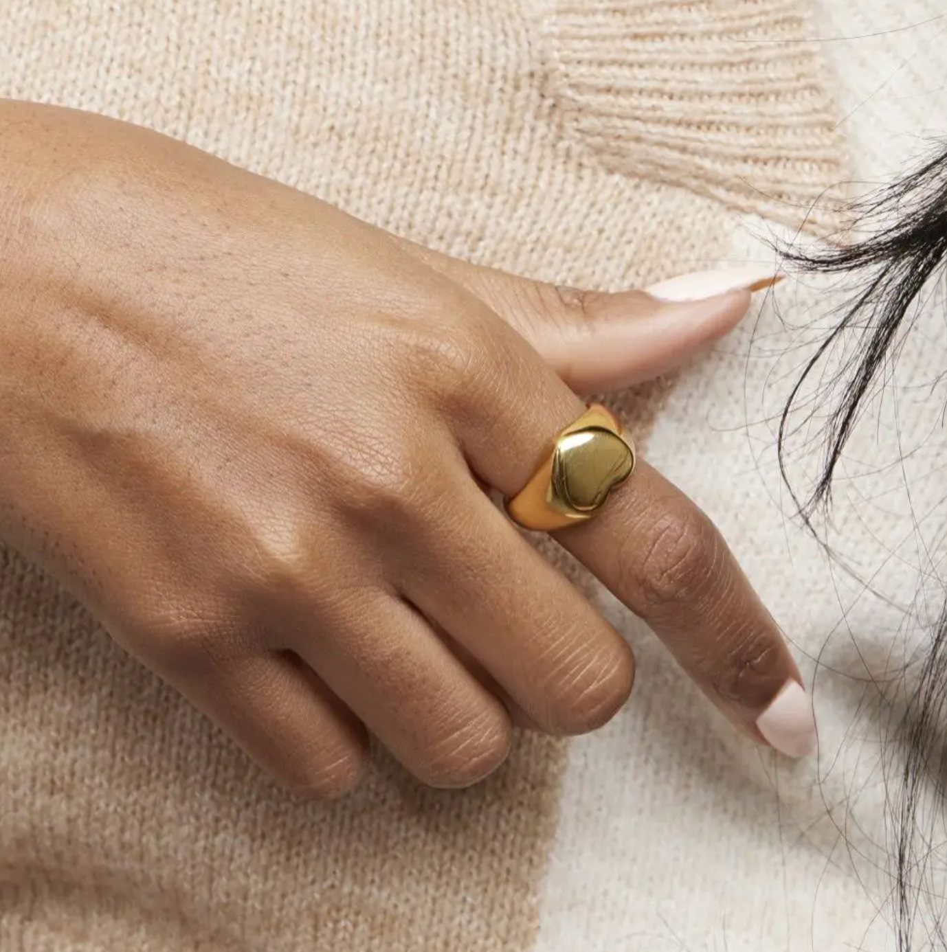 Romantic Heart Shaped Stainless Steel Ring
