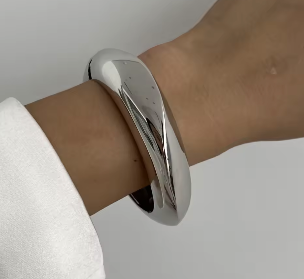 Vintage Geometric Stainless Steel Cuff Bangle